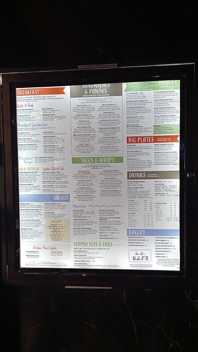Menu The L.a. Cafe-2