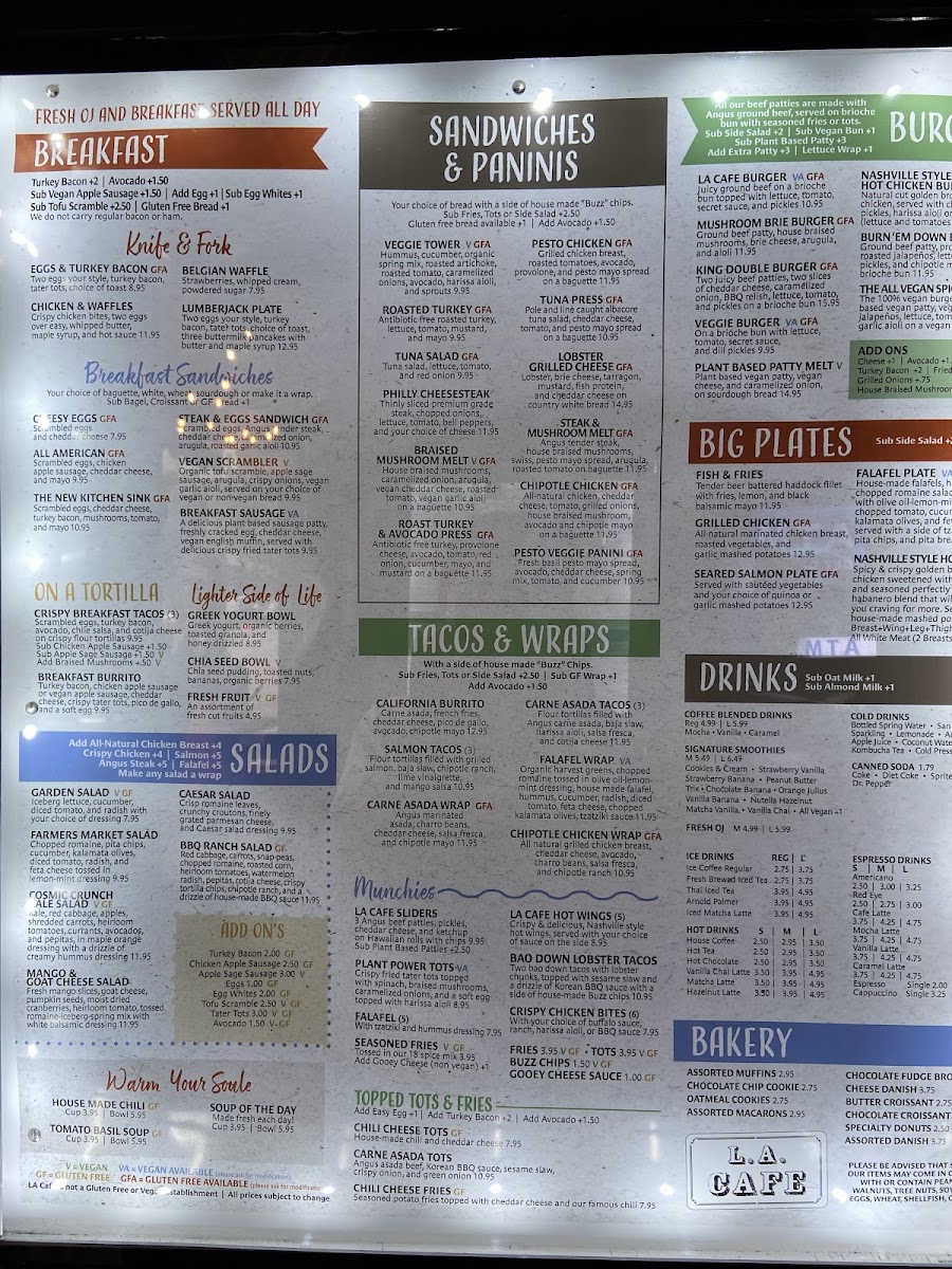 Menu The L.a. Cafe-6