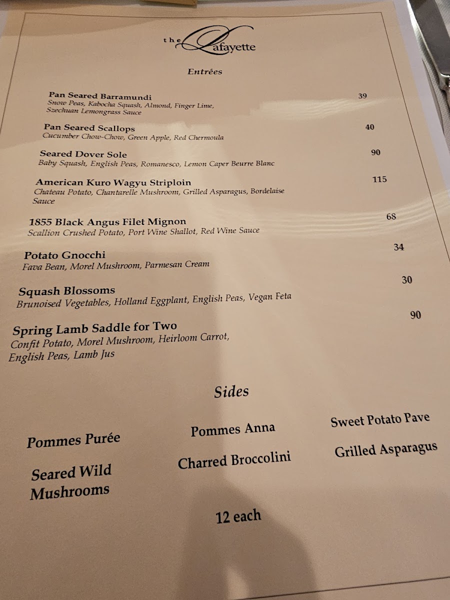 Menu The Lafayette-1