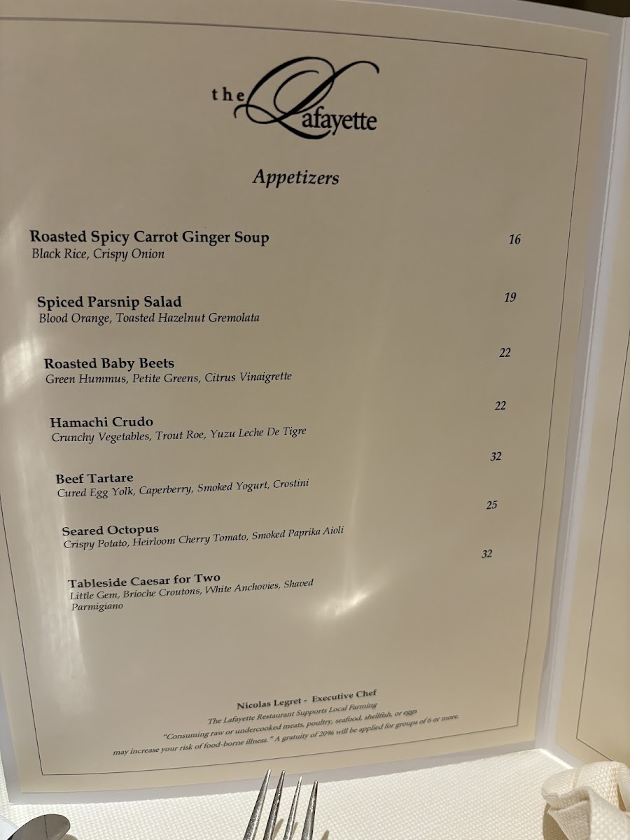 Menu The Lafayette-2