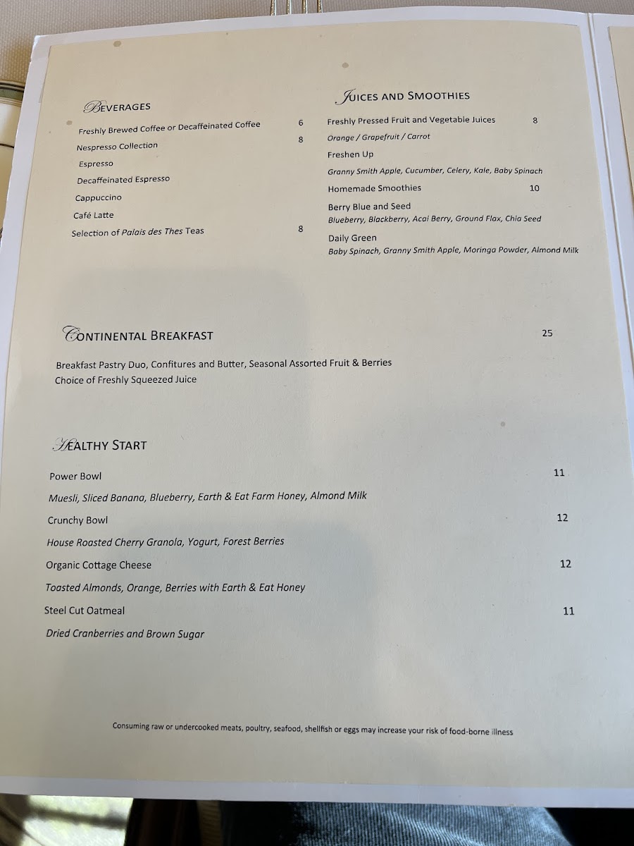 Menu The Lafayette-7