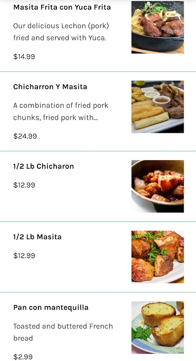 Menu The Latin Pig Cuban Restaurant-2