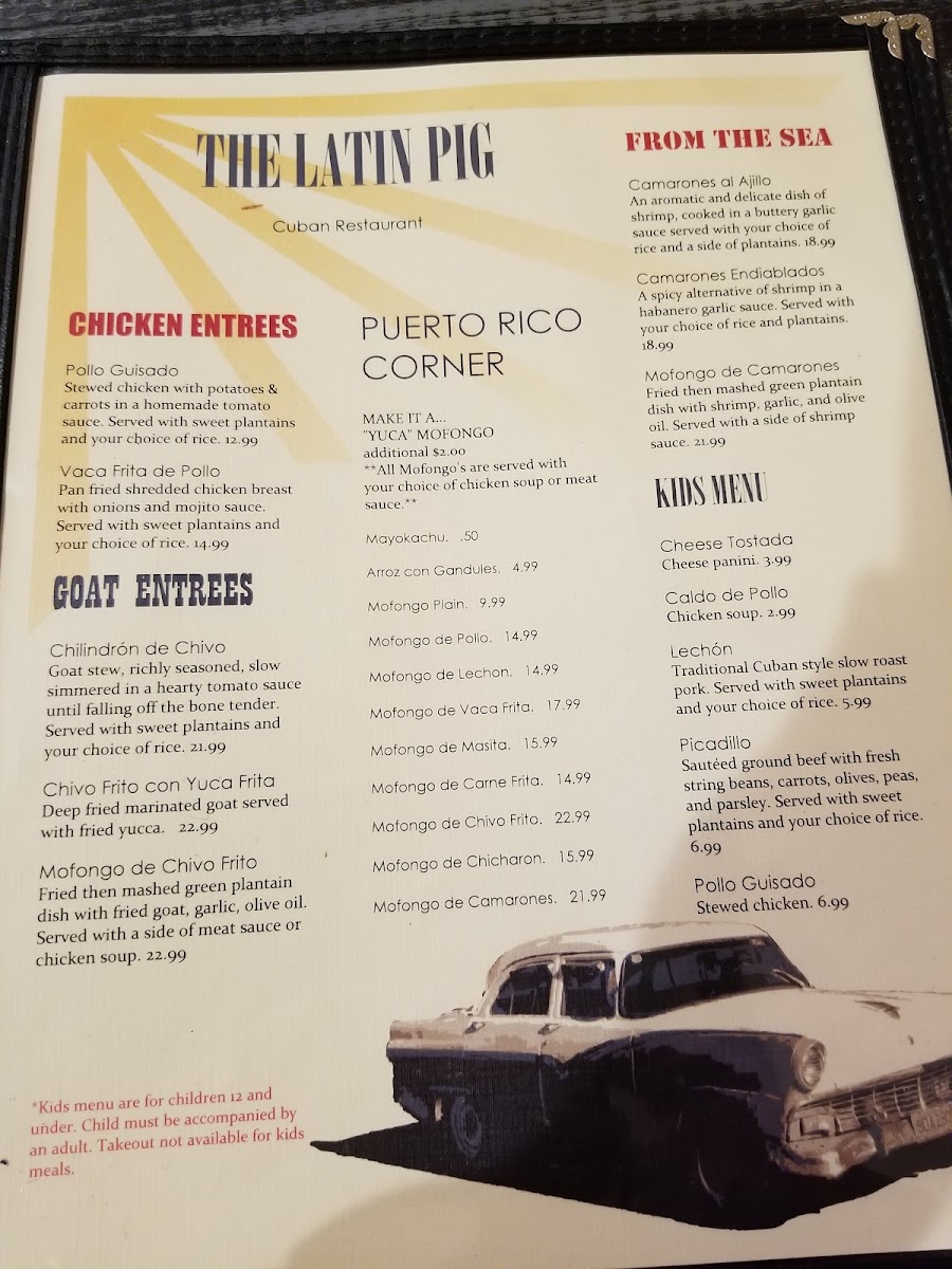 Menu The Latin Pig Cuban Restaurant-5