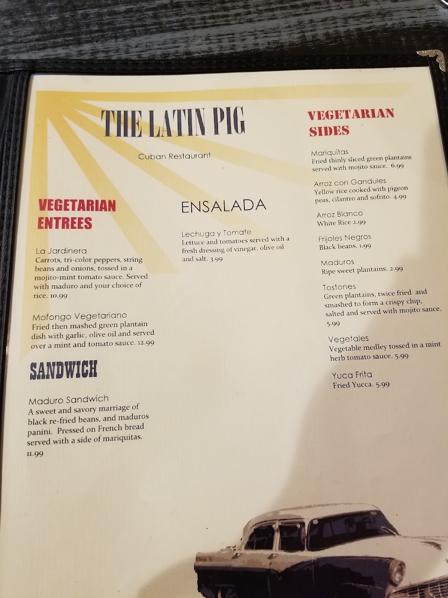 Menu The Latin Pig Cuban Restaurant-7