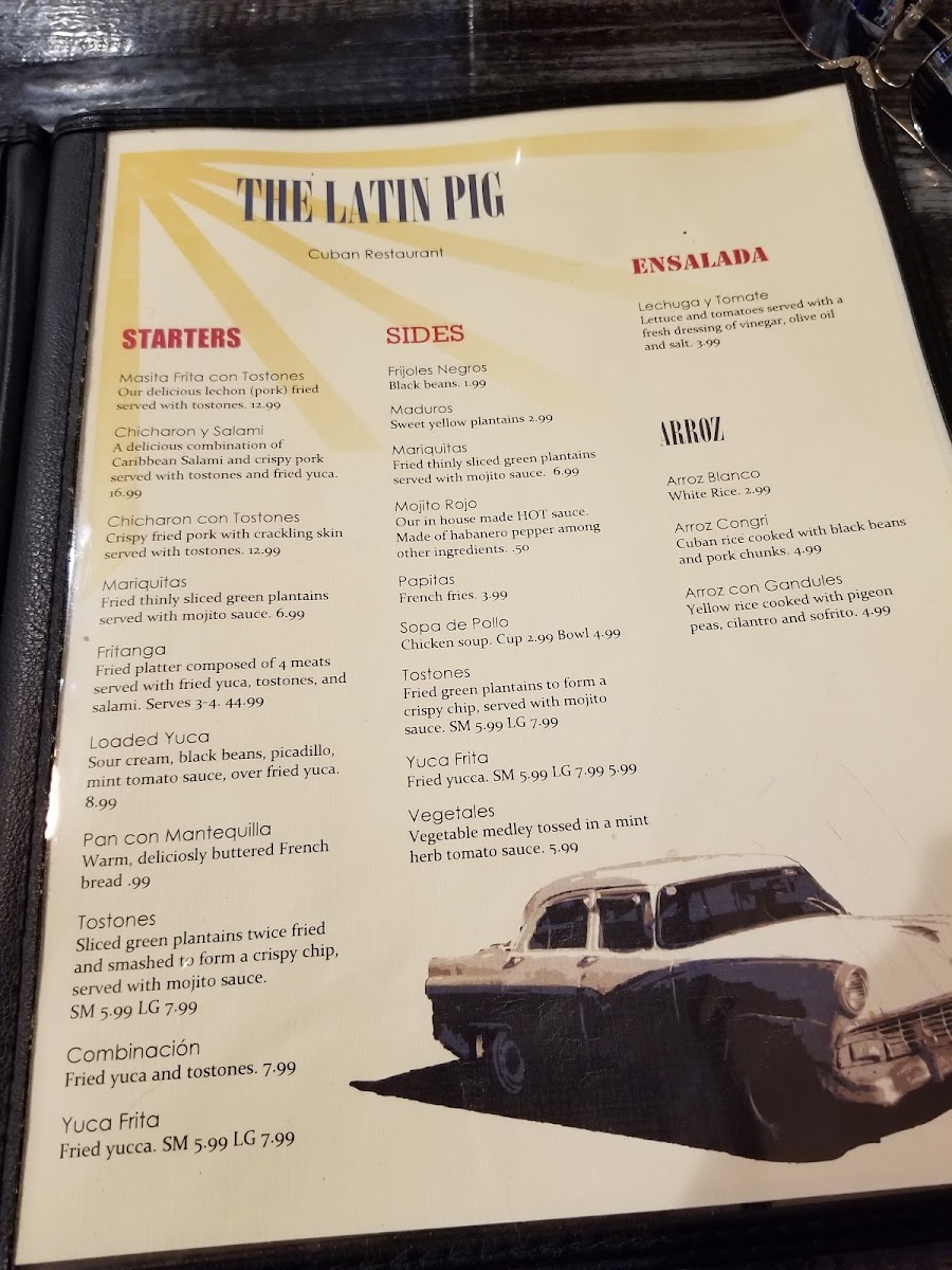 Menu The Latin Pig Cuban Restaurant-8