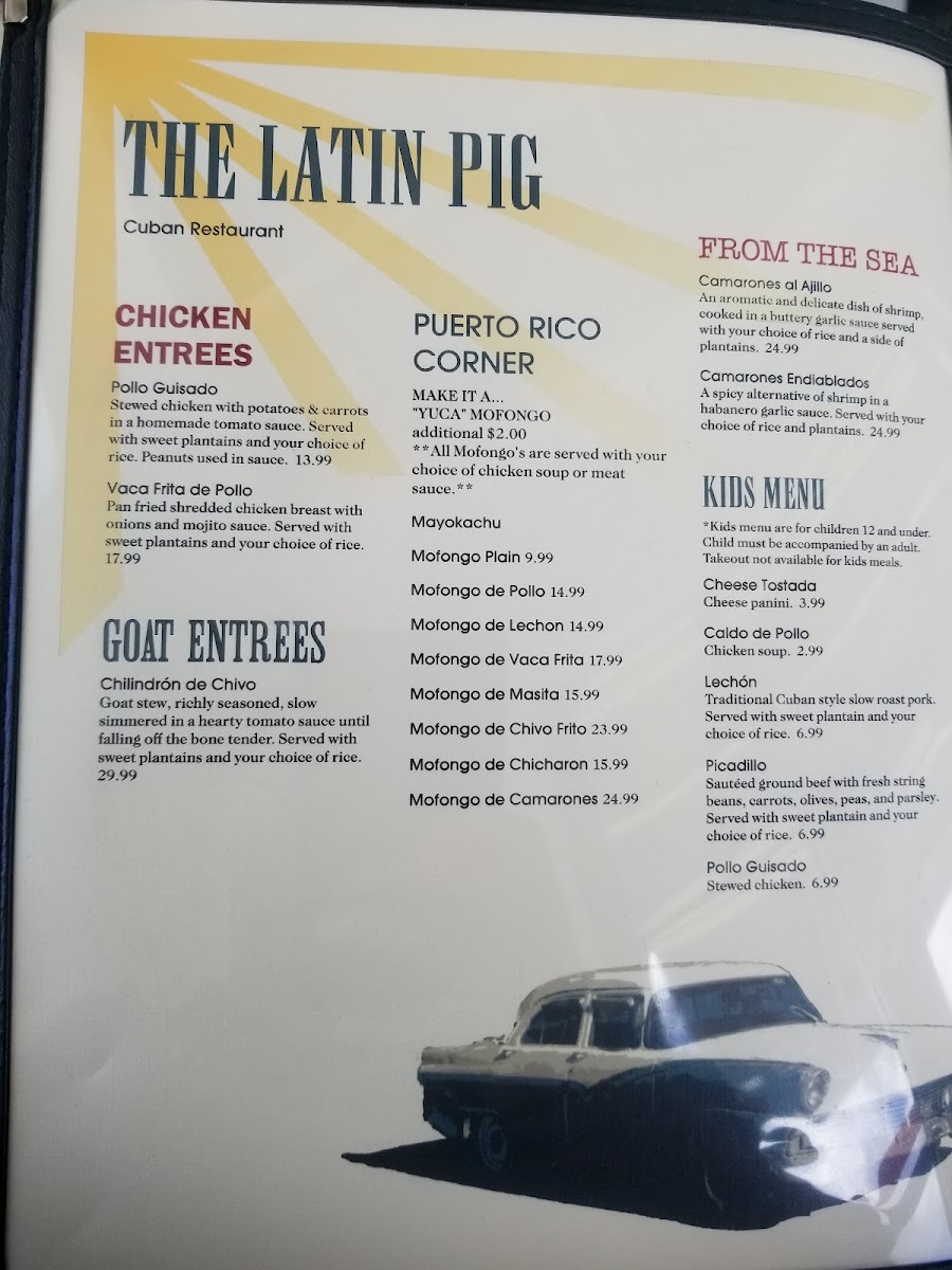 Menu The Latin Pig Cuban Restaurant-9
