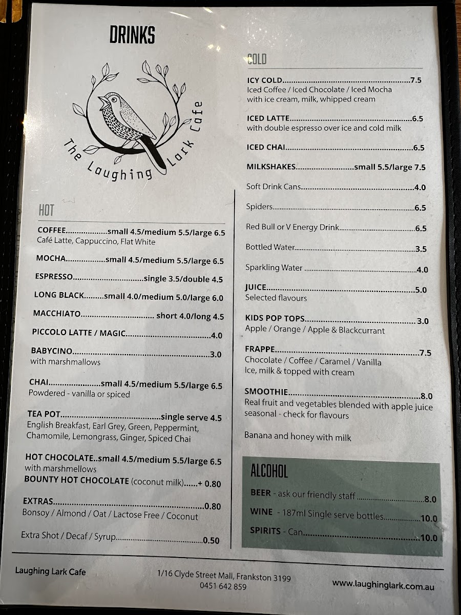 Menu The Laughing Lark Cafe-4