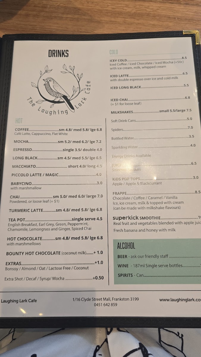Menu The Laughing Lark Cafe-6