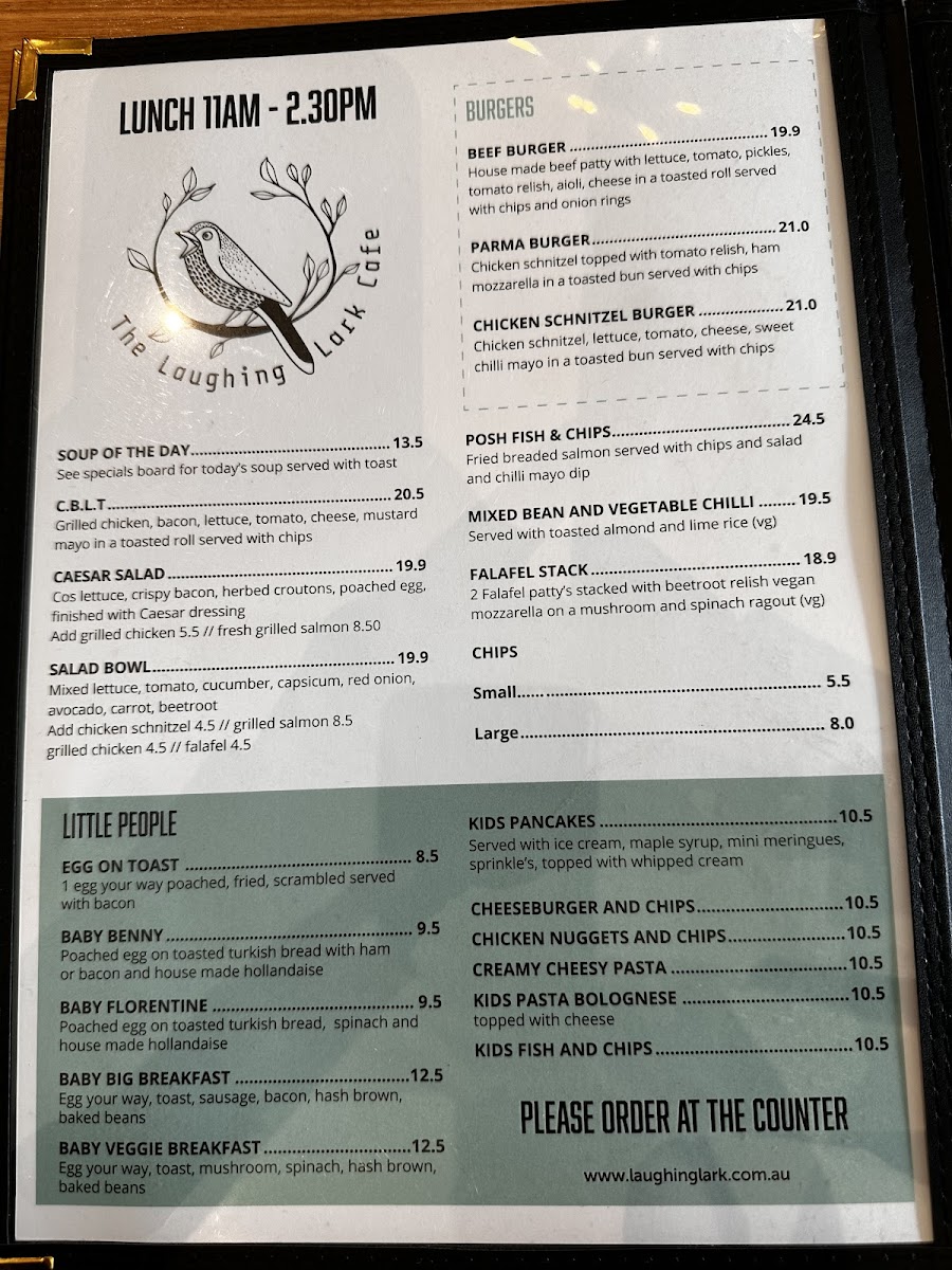 Menu The Laughing Lark Cafe-7