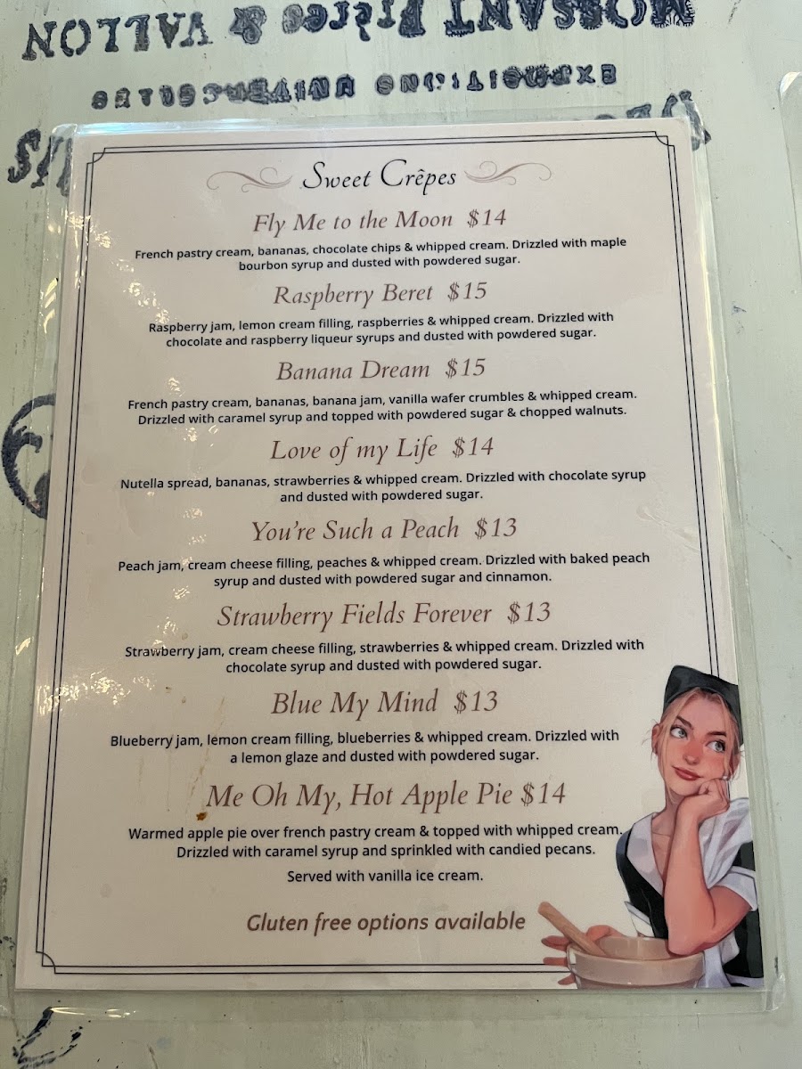 Menu The Lazy Maid Crêperie-8