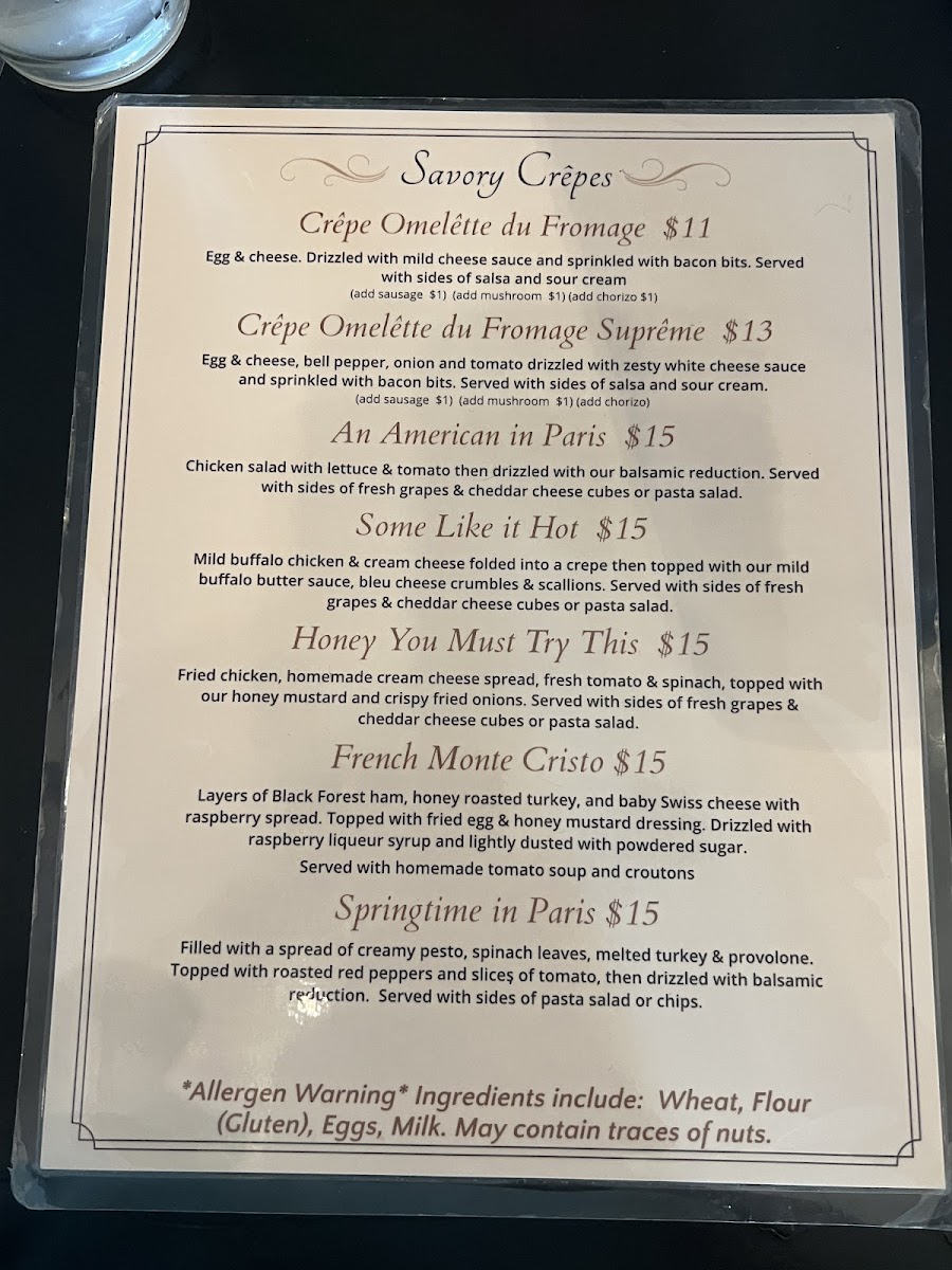 Menu The Lazy Maid Crêperie-9