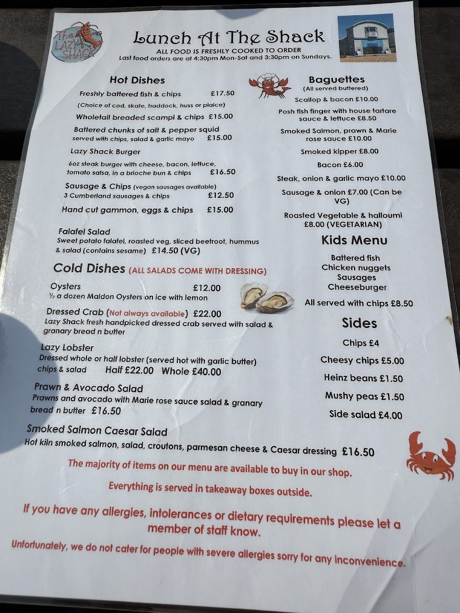 Menu The Lazy Shack-2