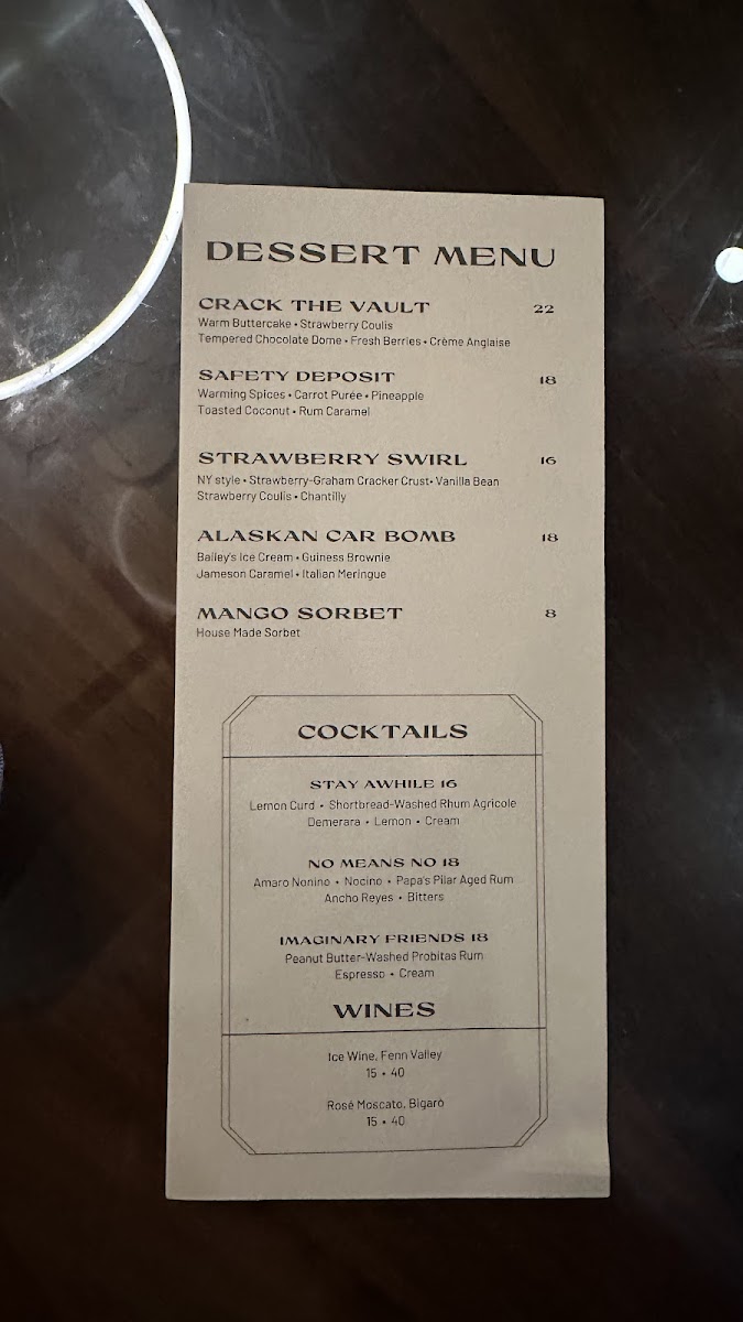 Menu The Ledger-8