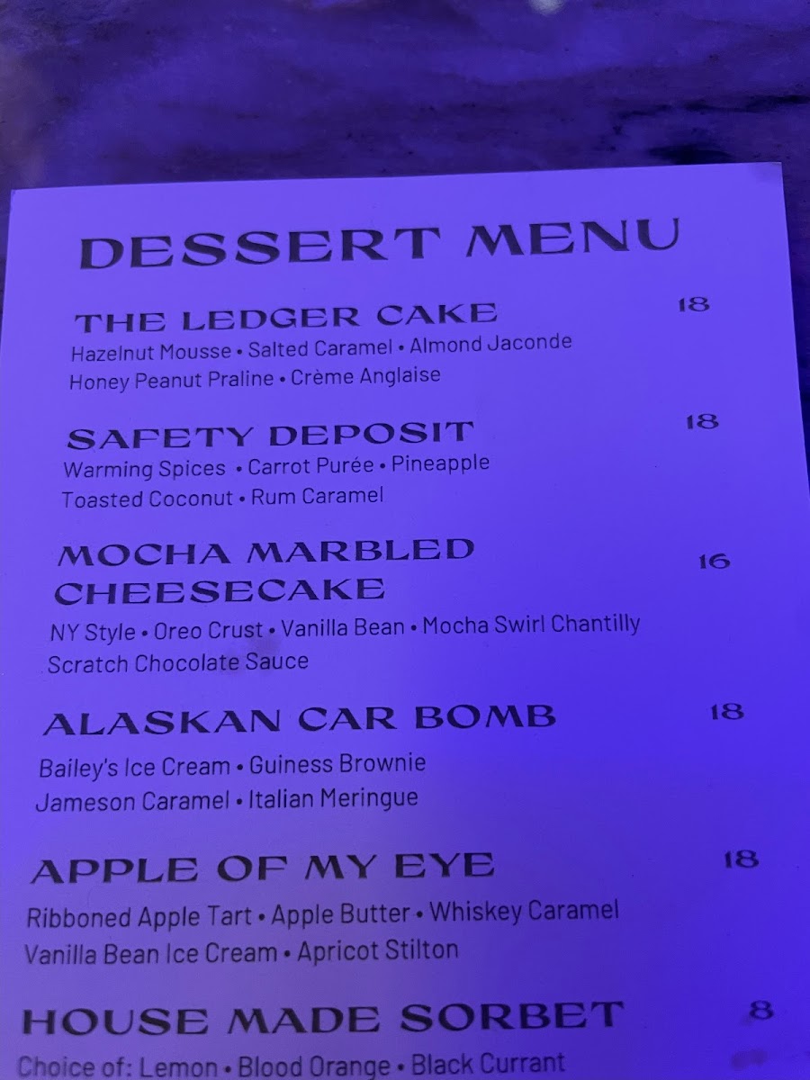 Menu The Ledger-9