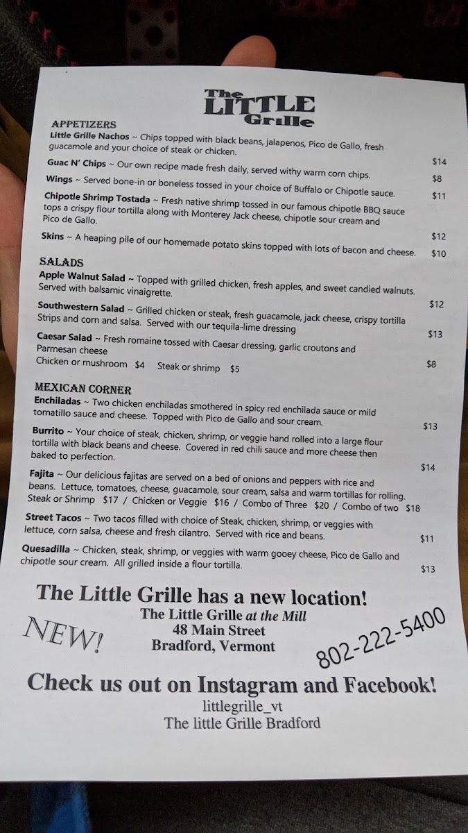 Menu The Little Grille At The Mill-4