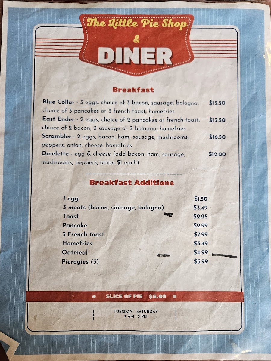 Menu The Little Pie Shop And Diner-4