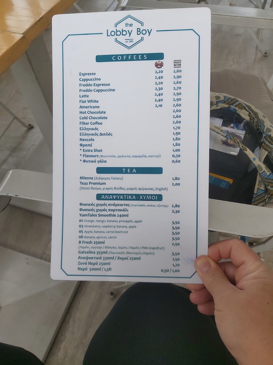 Menu The Lobby Boy-1