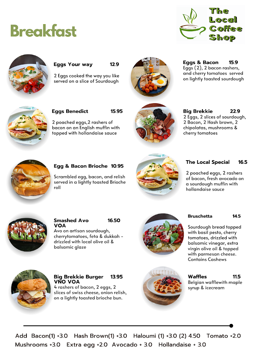 Menu The Local Coffee Shop-1