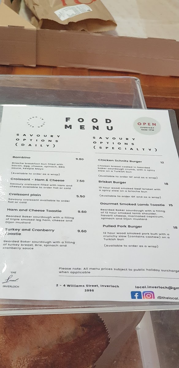 Menu The Local Inverloch-2