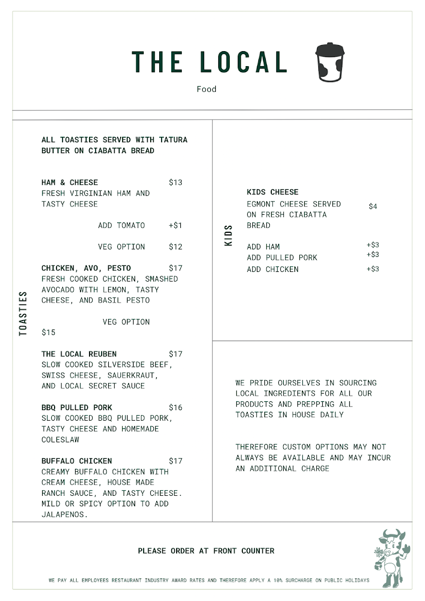 Menu The Local Shepparton-2