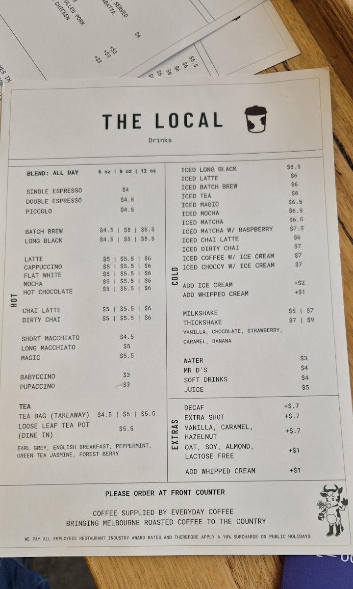 Menu The Local Shepparton-3