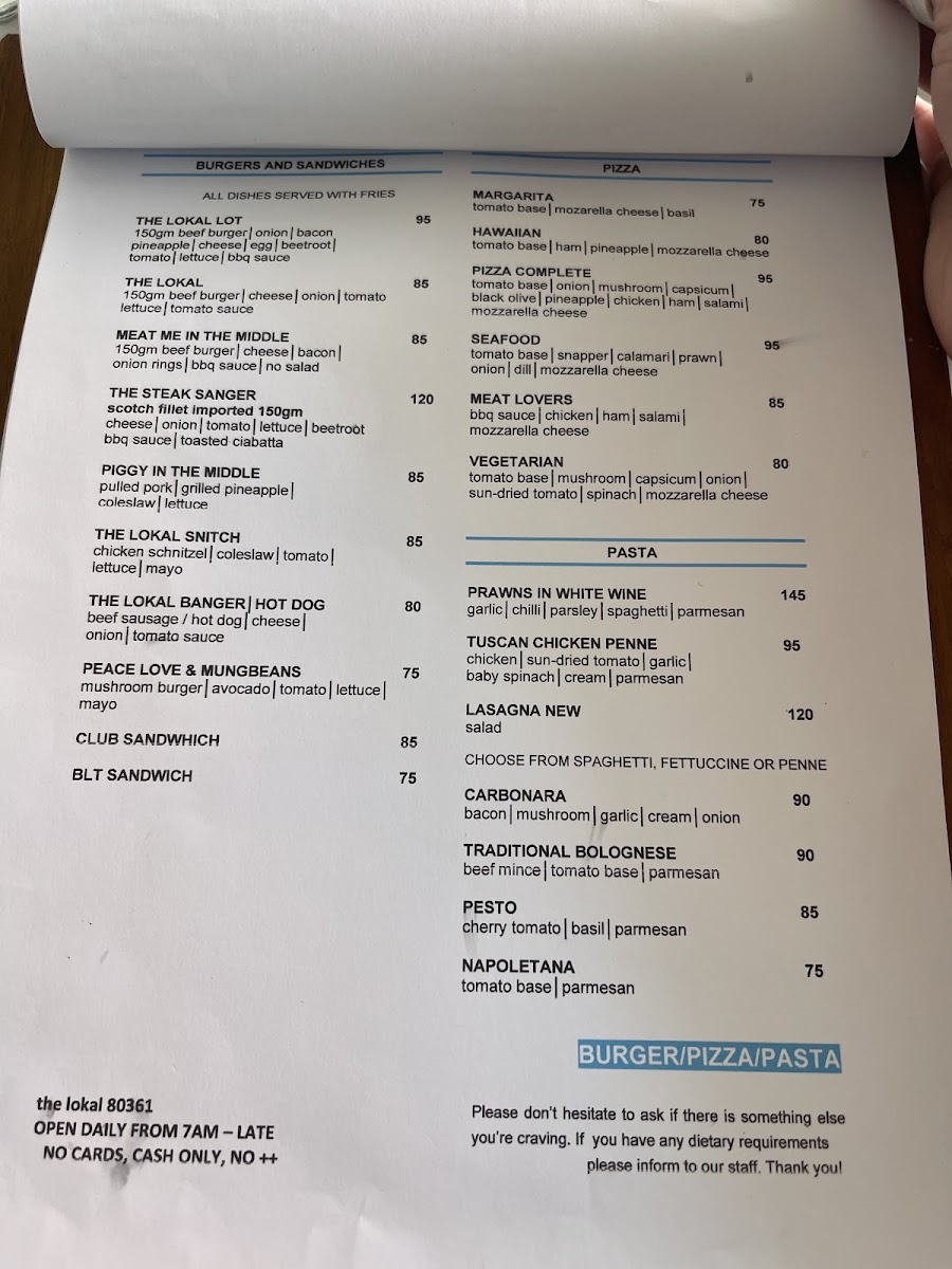 Menu The Lokal 80361-1