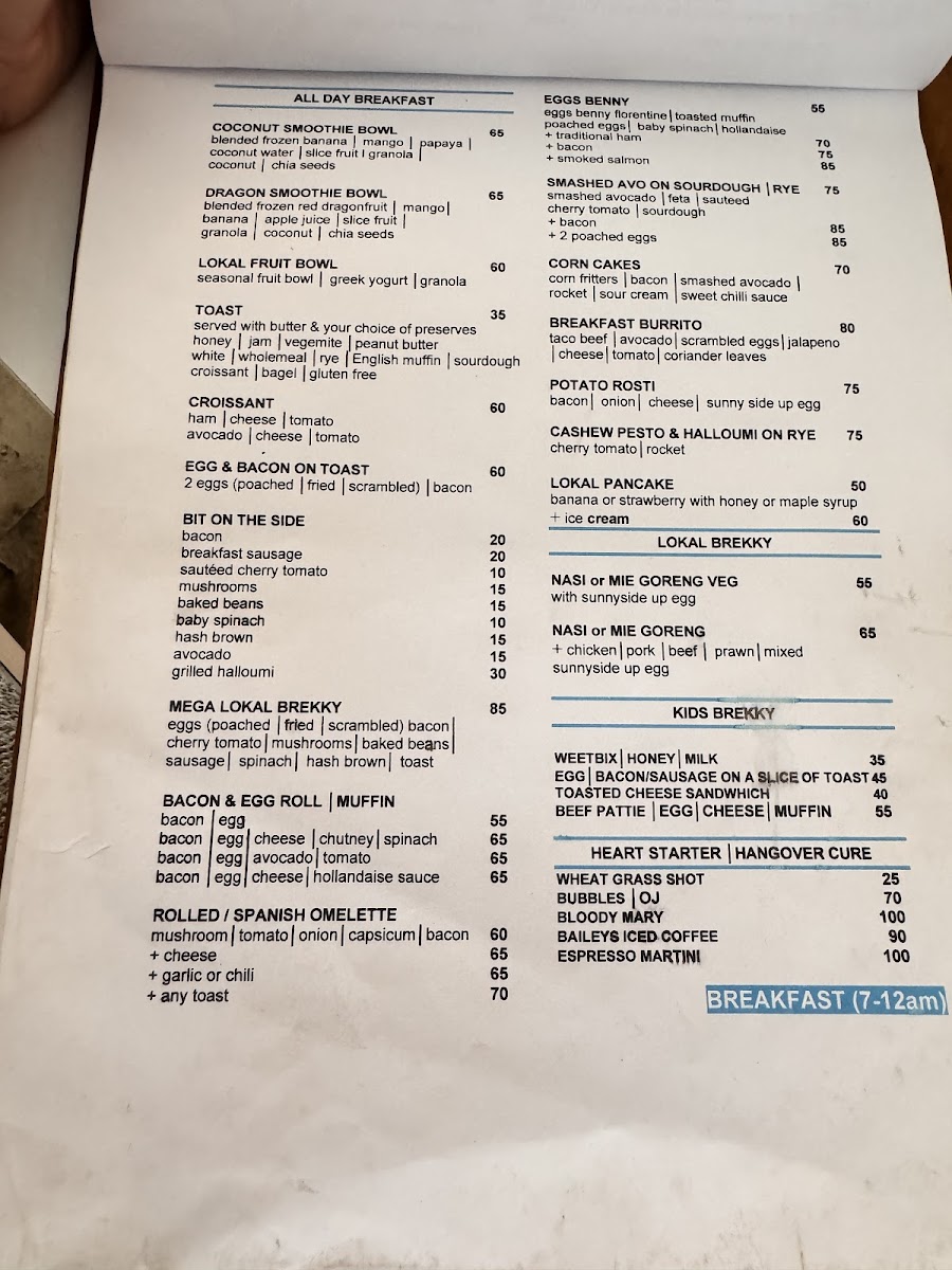 Menu The Lokal 80361-3