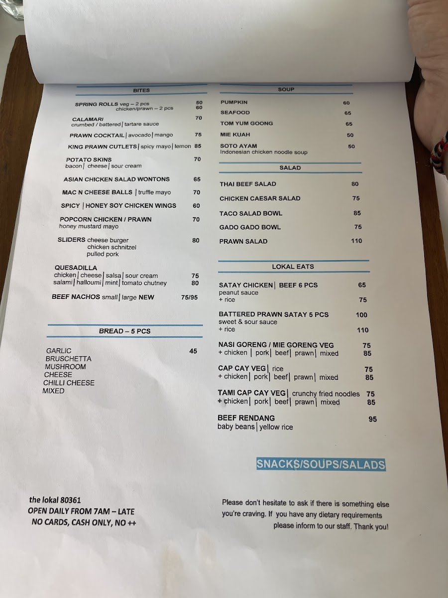 Menu The Lokal 80361-5