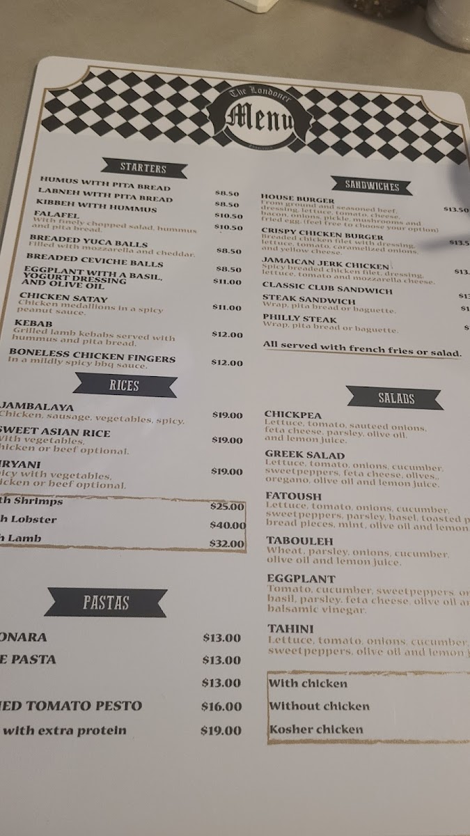 Menu The Londoner Pub & Restaurant Panama-5