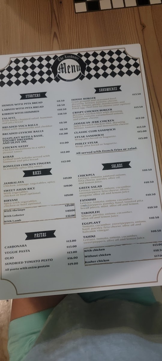 Menu The Londoner Pub & Restaurant Panama-6