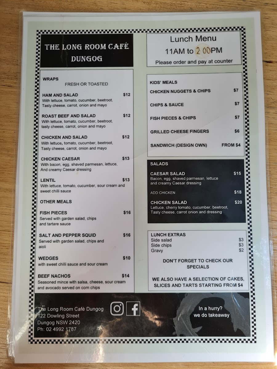 Menu The Long Room-2