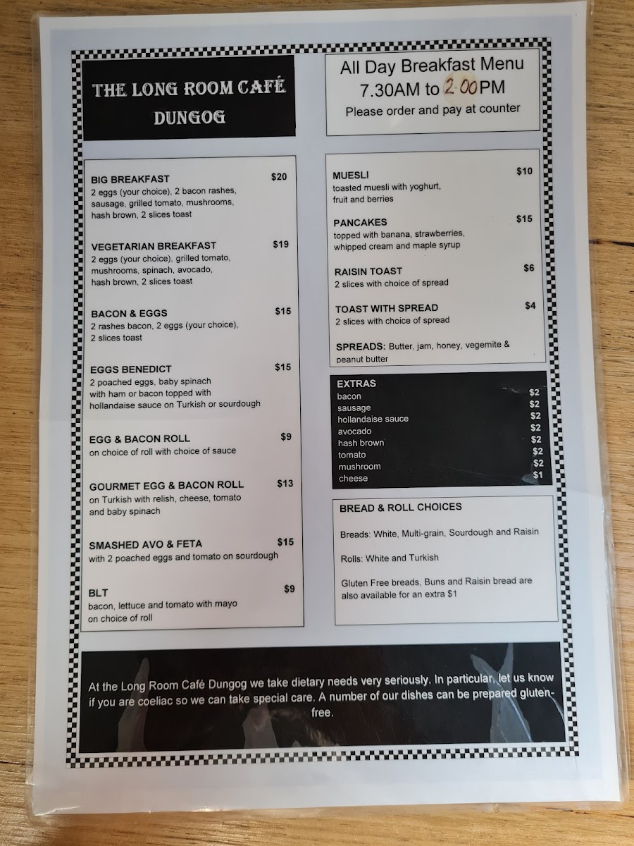 Menu The Long Room-3
