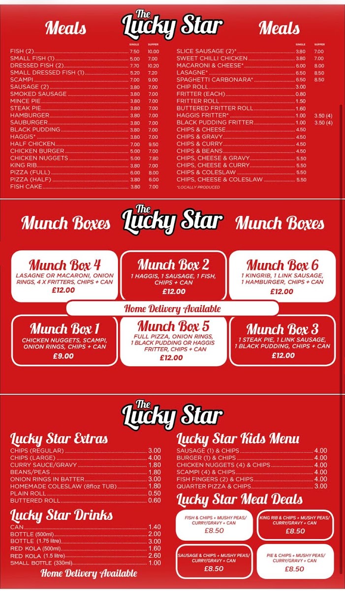 Menu The Lucky Star-1