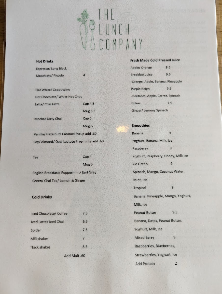 Menu The Lunch Company-1
