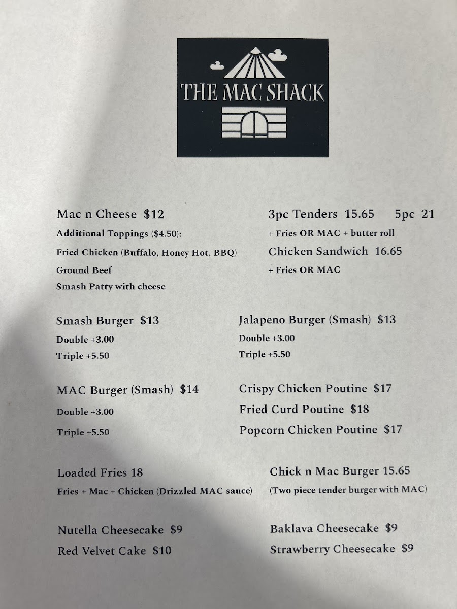 Menu The Mac Shack-1