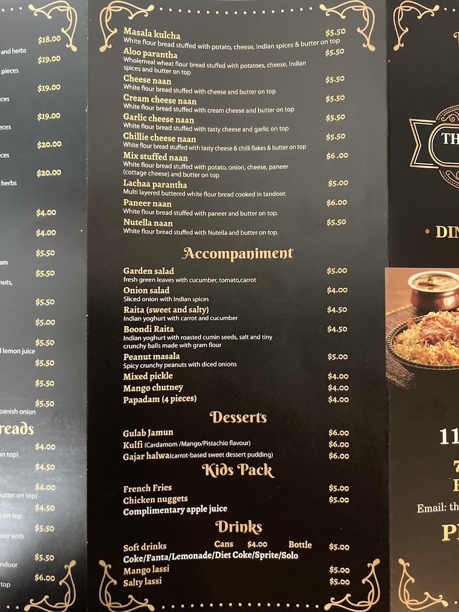 Menu The Maharaja Palace Bairnsdale-10