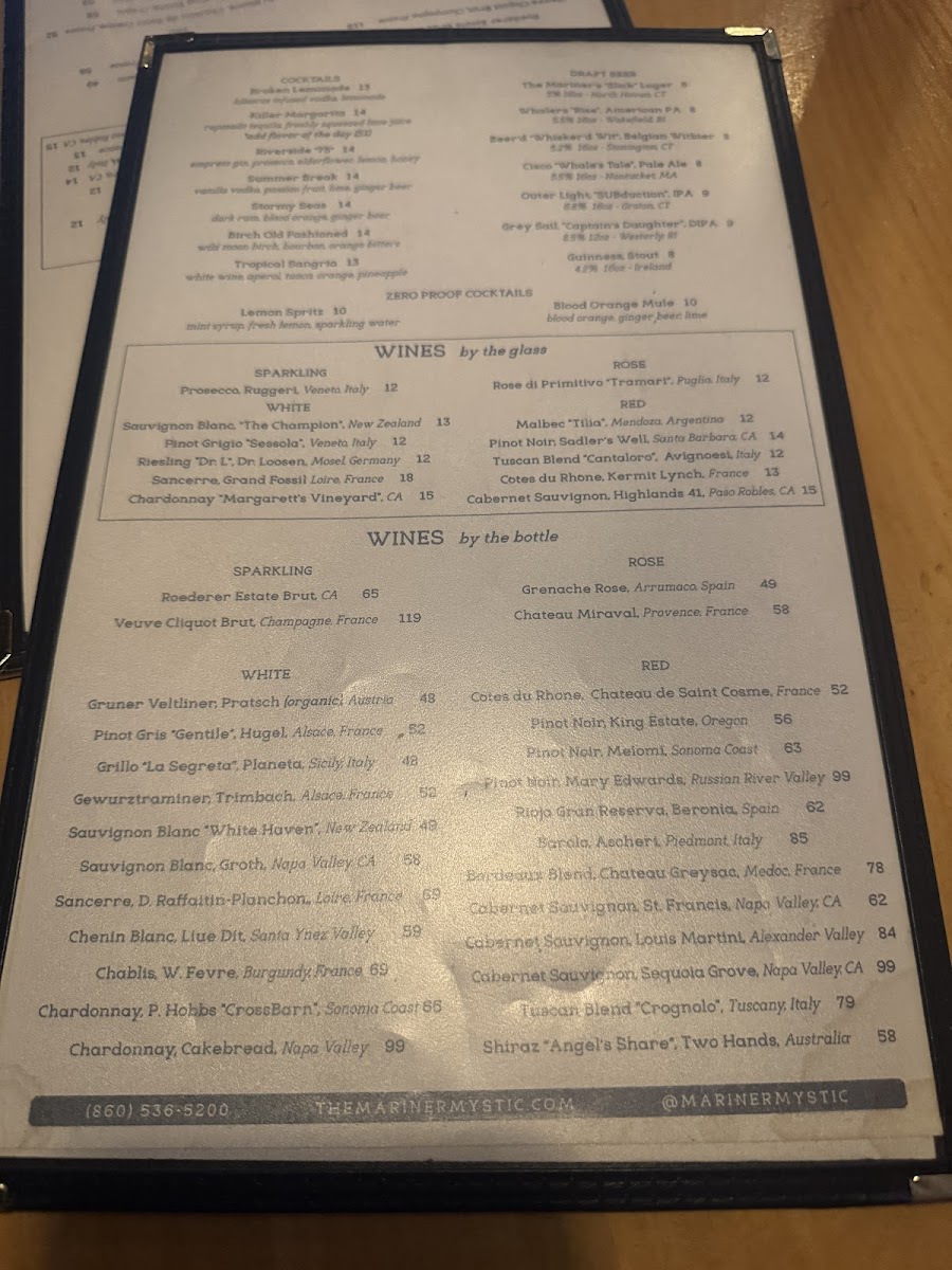 Menu The Mariner-3