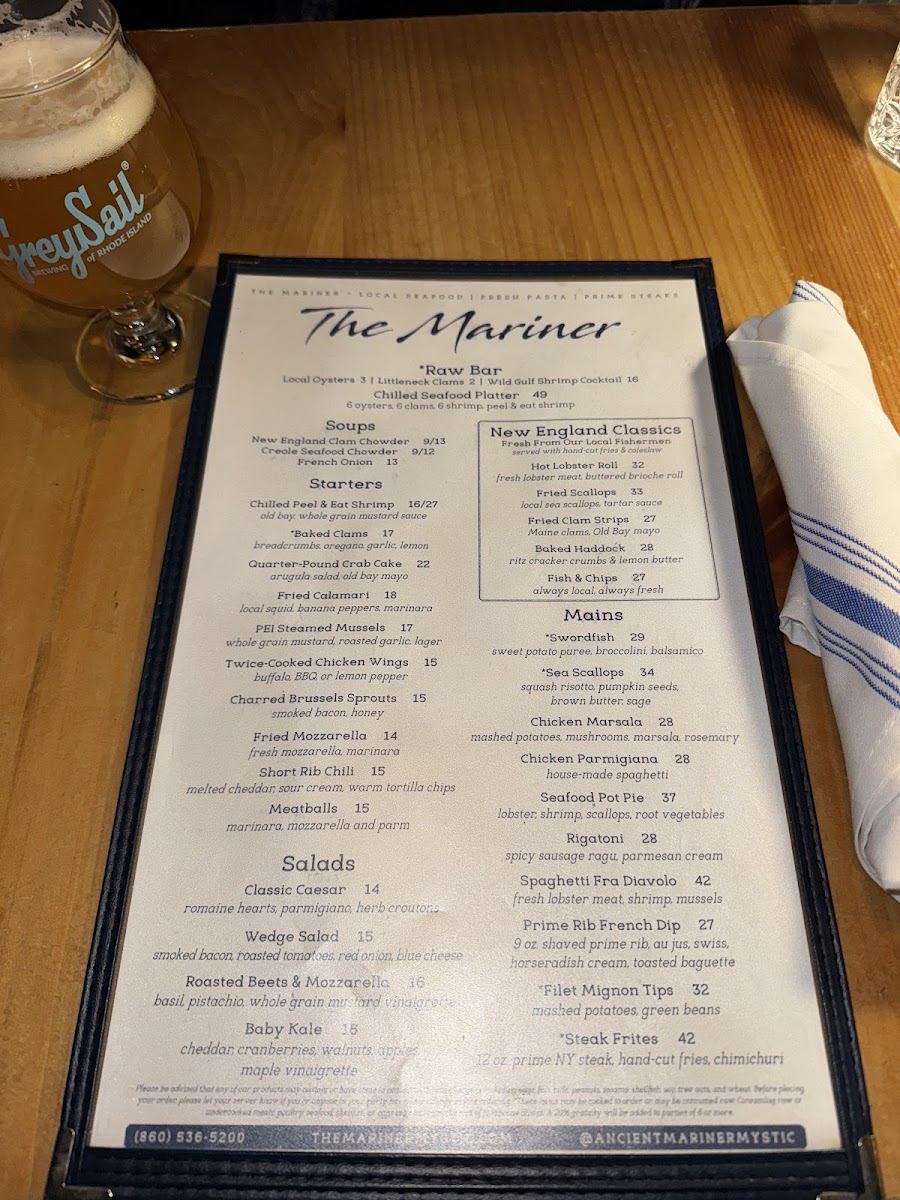 Menu The Mariner-4