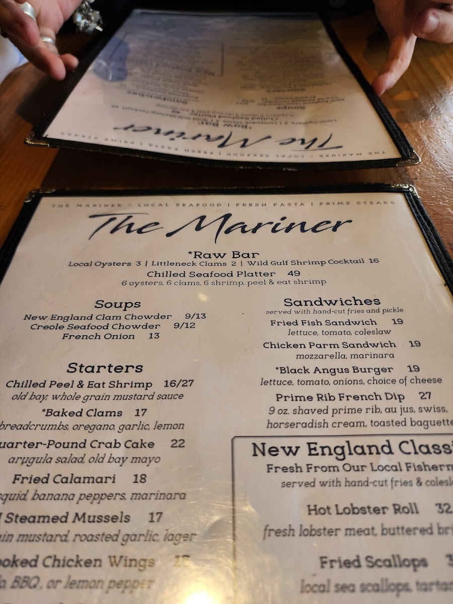 Menu The Mariner-6