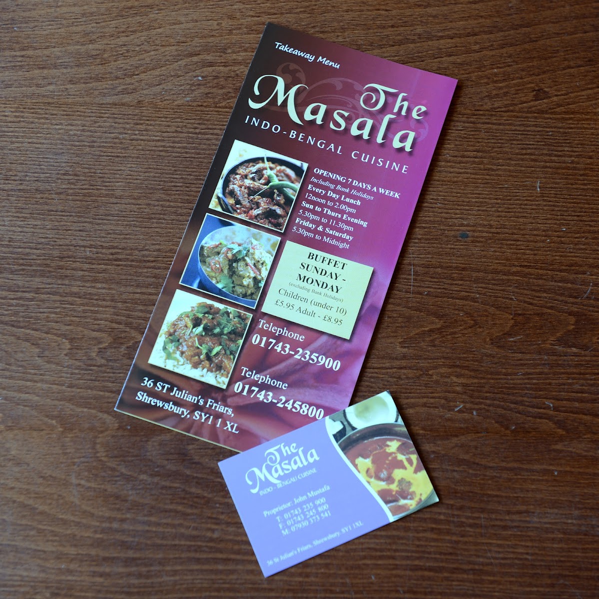 Menu The Masala-2