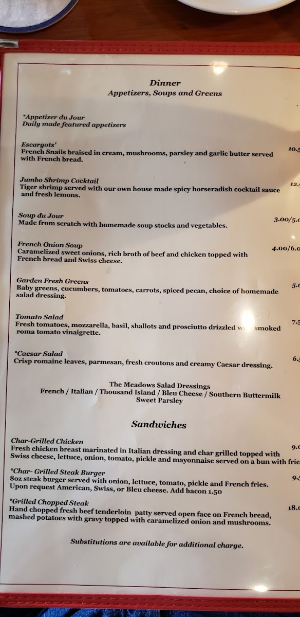 Menu The Meadows-7