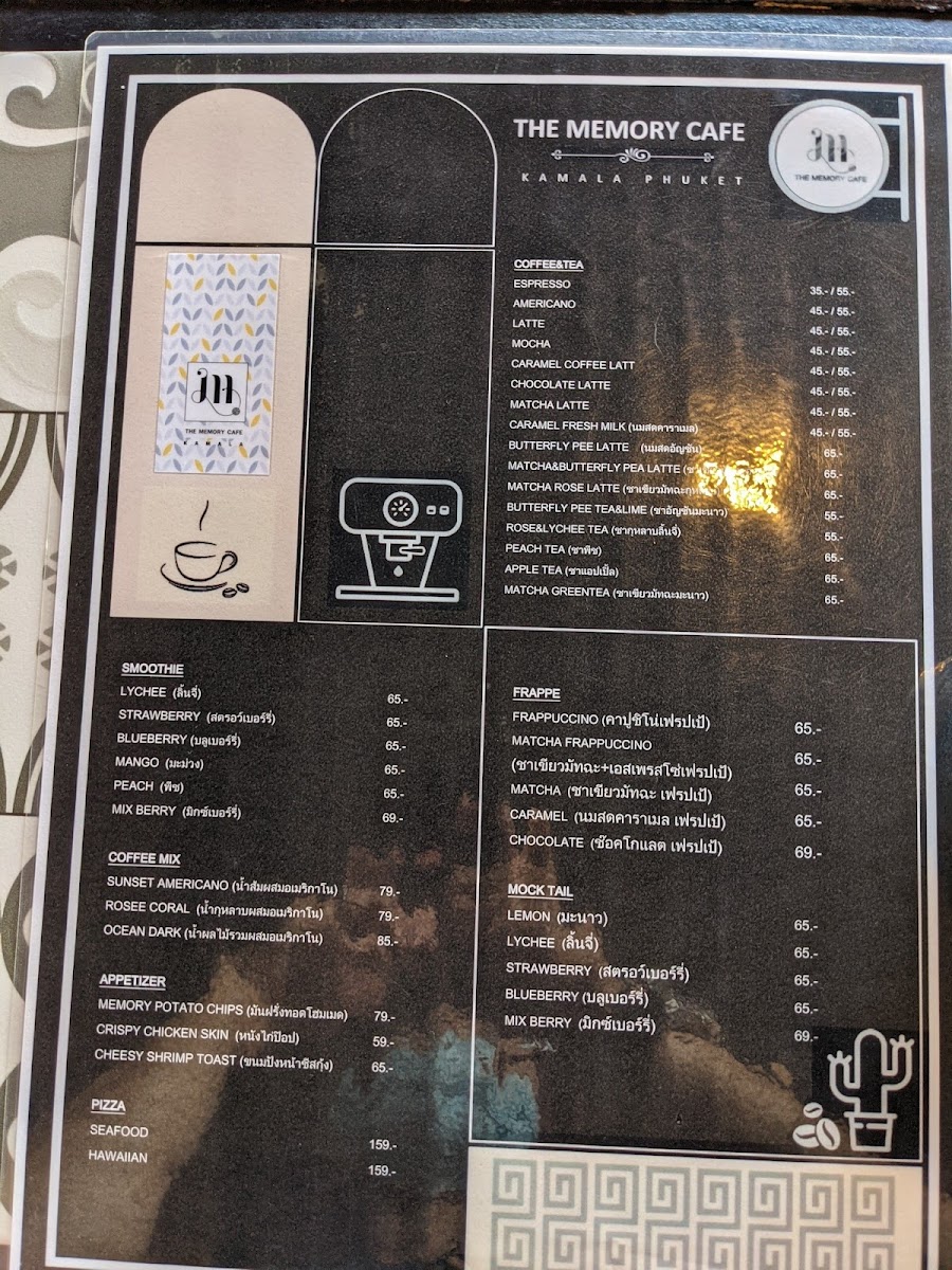 Menu The Memory Cafe At Kamala-3