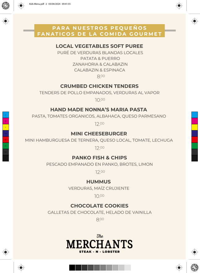 Menu The Merchants Portals - Steak & Lobster-10