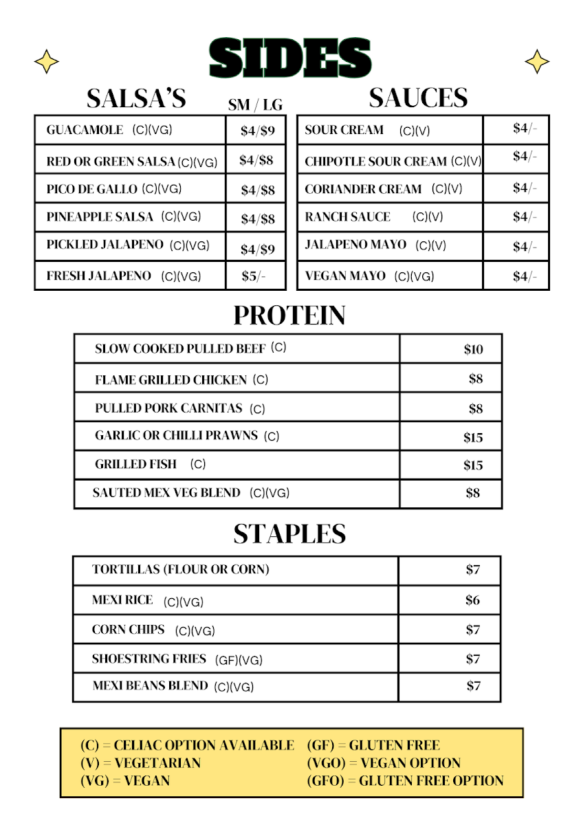 Menu The Mexican, Yamba-2