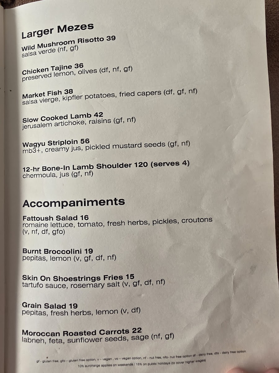 Menu The Mez Club-1