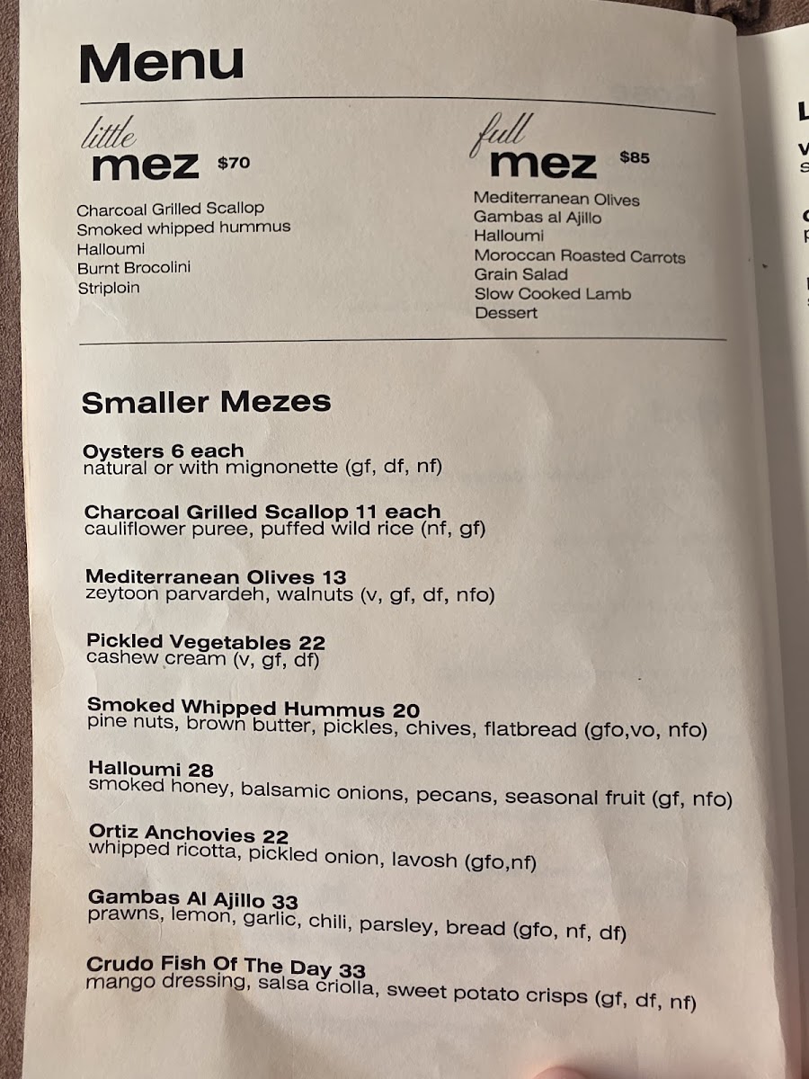 Menu The Mez Club-3