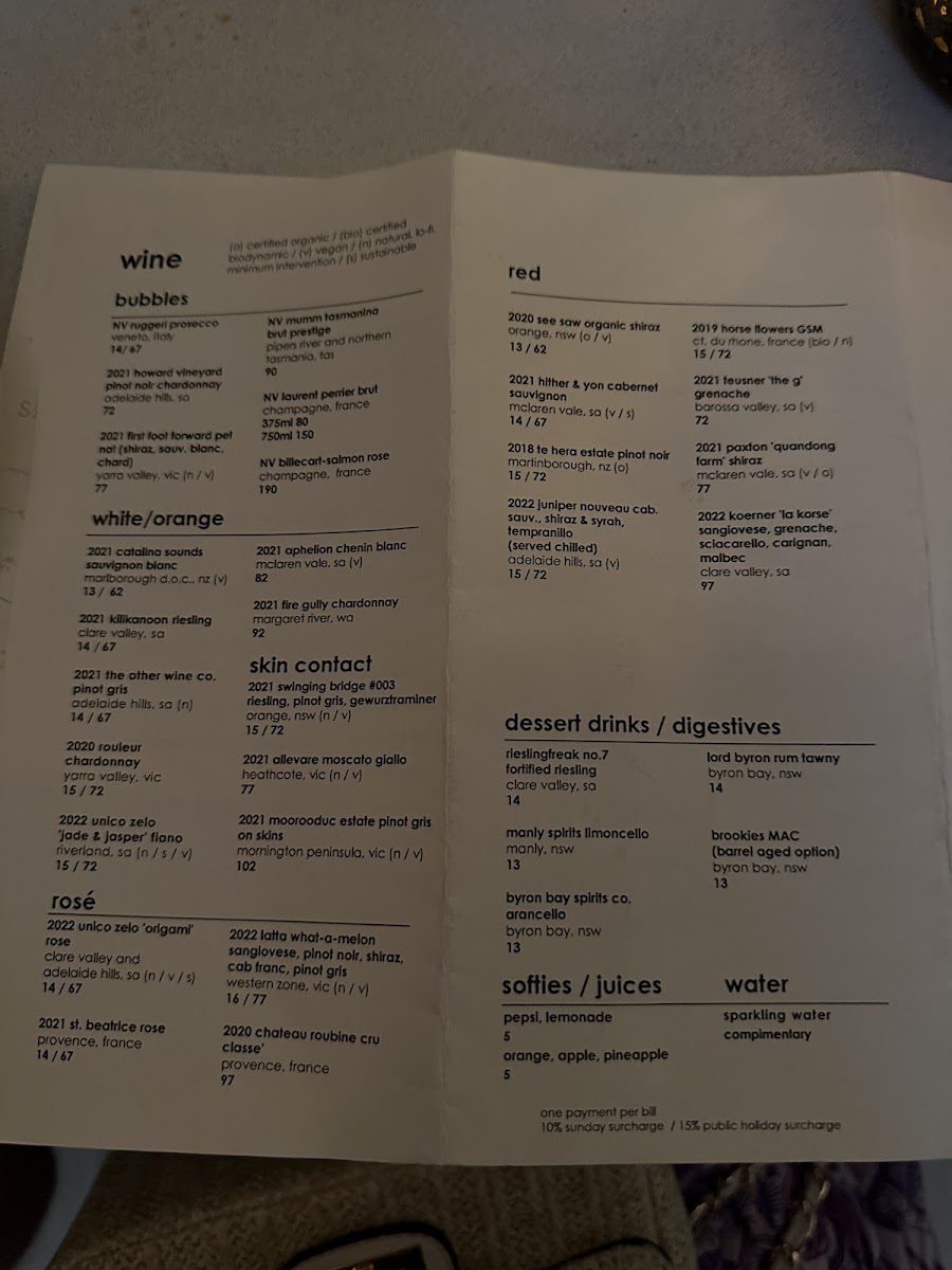 Menu The Mez Club-8