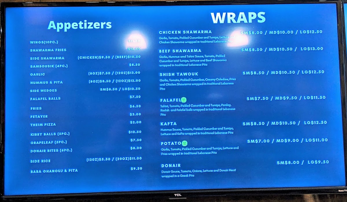 Menu The Midsea-1