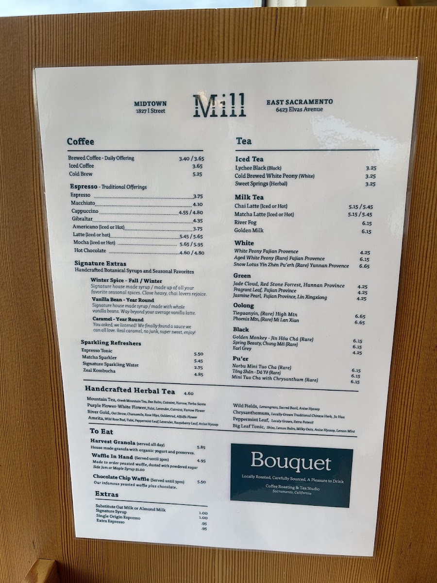 Menu The Mill Elvas Avenue Cafe-2
