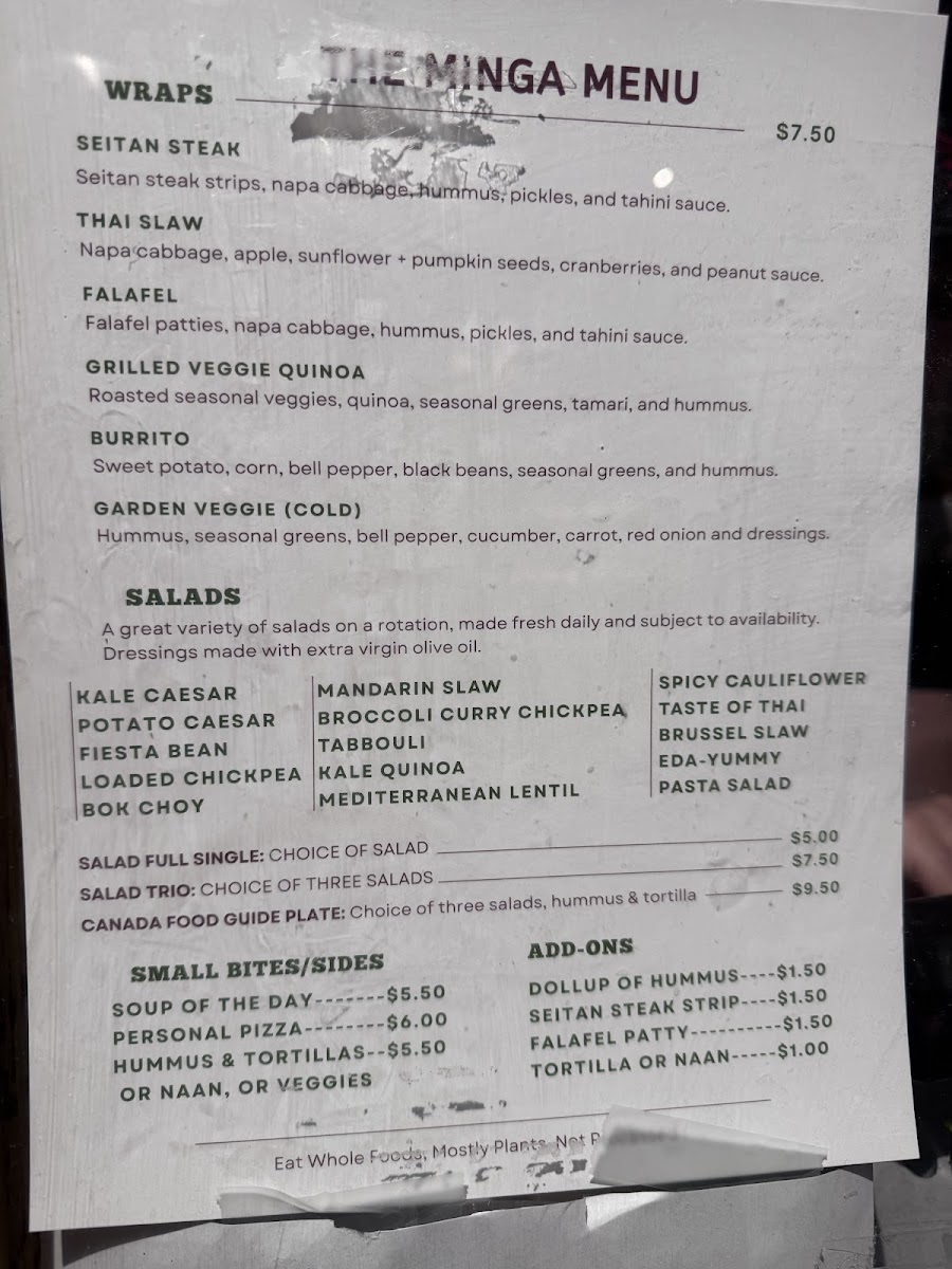 The Minga Cafe Menu-1